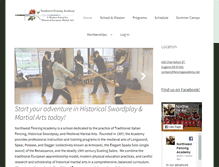Tablet Screenshot of fencingacademy.net